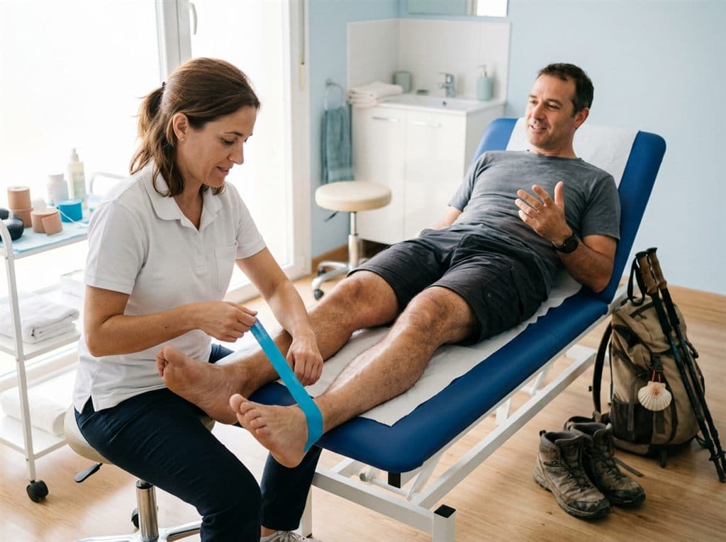Atención médica y fisioterapia para peregrinos en O Porriño